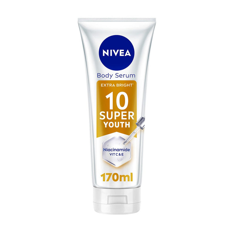 NIVEA Super 10 Youth Body Serum Lightweight Formula Niacinamide Vitamins C & E 170 ml