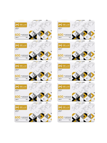 HDB Soft White Single-Ply Tissues, 10 Packs, 600 Tissues