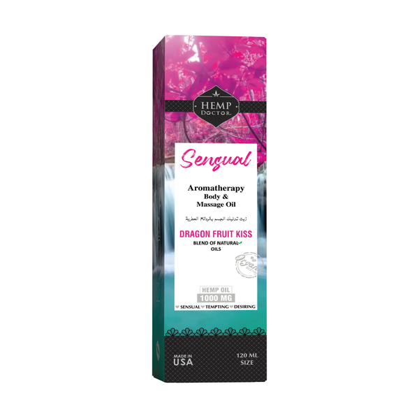 Hemp Doctor Sensual Massage Oil Dragon Fruit Flavor Hemp Seed Oil 120 ml