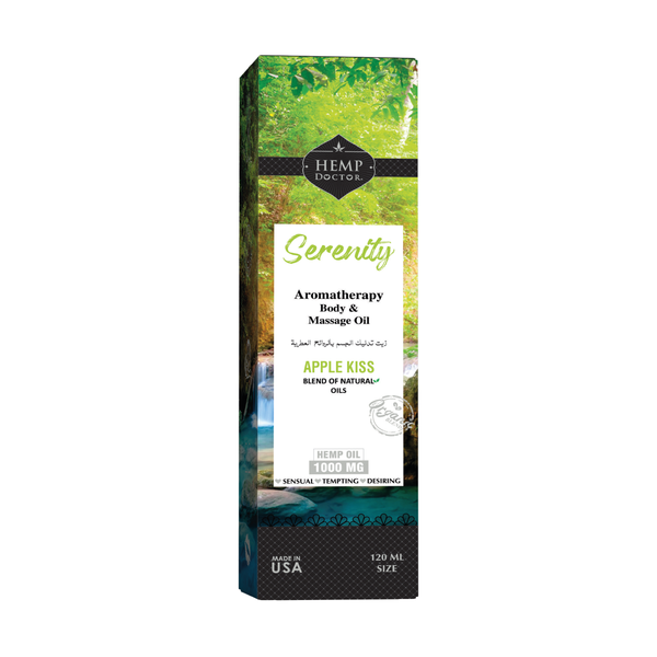 Hemp Doctor Serenity Massage Oil Non-Greasy Apple Scent 120 ml