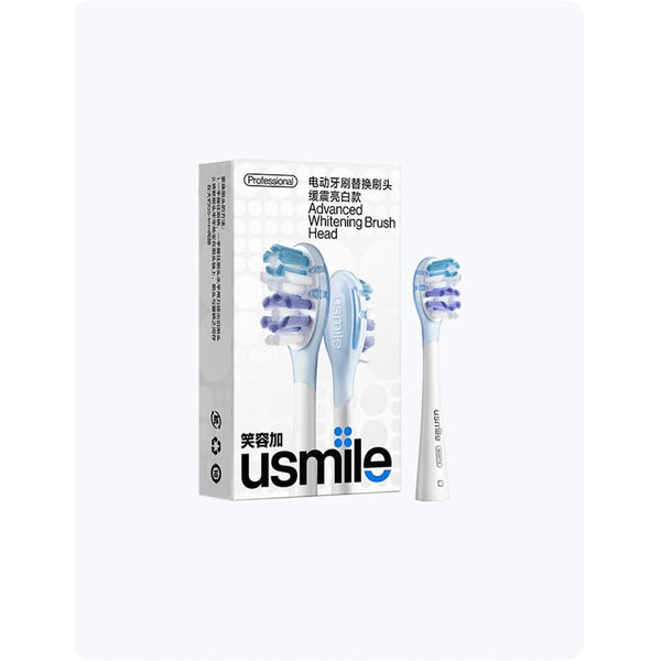 Usmile Advanced Sonic Electric Toothbrush Replacement Brush Heads Rounded Bristles 2 Pieces