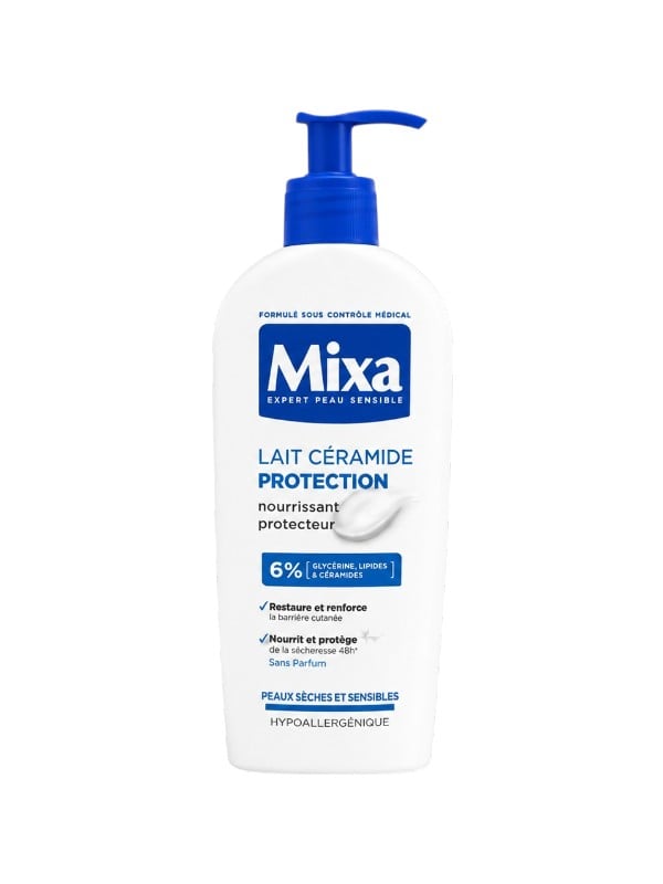 Mixa Ceramide Protection Body Lotion, Fragrance-Free, 6% Glycerin, 250 ml