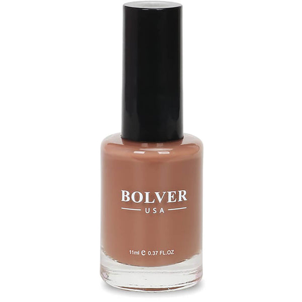 Bolver USA Nail Polish Gel Finish UV-Resistant Dark Chestnut Brown 604