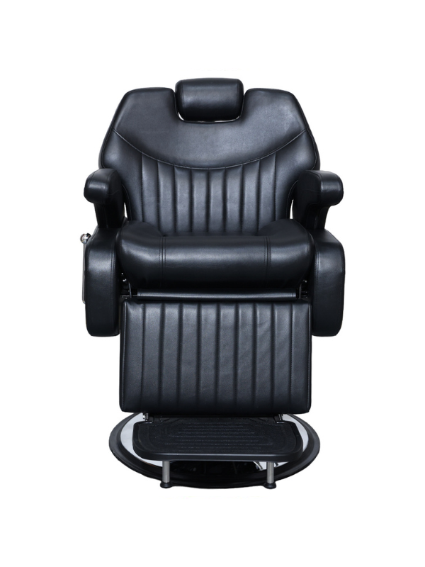Salon System Land Cruiser Premium Men's Barber Chair Hydraulic Reclining Black