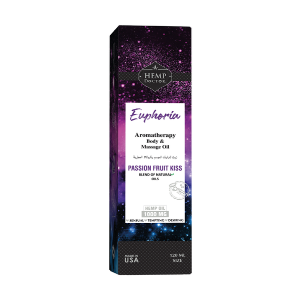 Hemp Doctor Euphoria Massage Oil Passion Kiss Hemp Seed Oil 120 ml