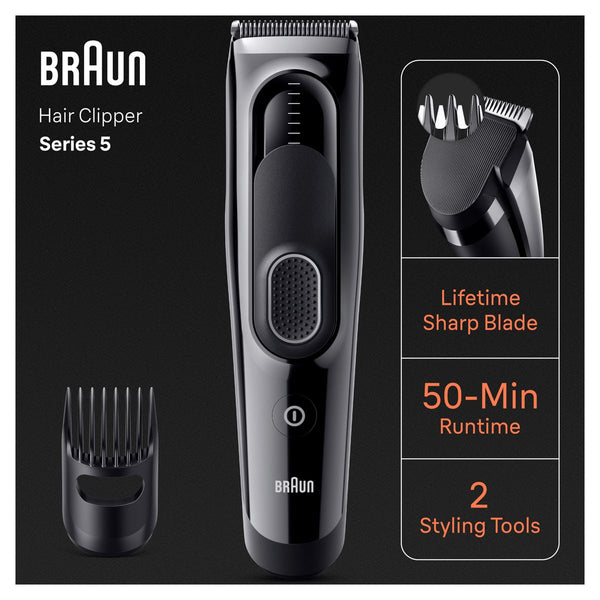 Braun Series 5 HC5310 Hair Clipper, 9 Length Settings, 50-Minute Runtime