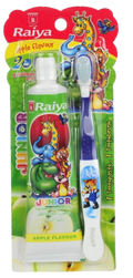 Raiya Apple Junior Toothpaste with Toothbrush, Apple Flavor