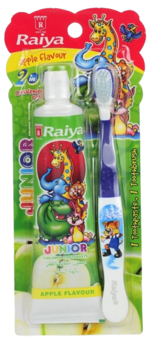 Raiya Apple Junior Toothpaste with Toothbrush, Apple Flavor