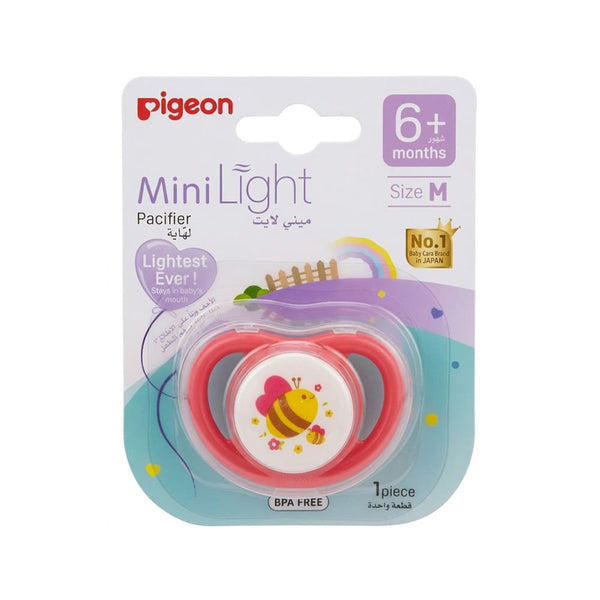 Pigeon Mini Light Baby Pacifier Medium Soft Teat Ventilation Holes 6+ Months
