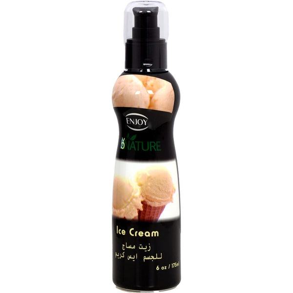 Enjoy Ice Cream Massage Oil, Natural Lavender & Arnica Blend, 175 ml