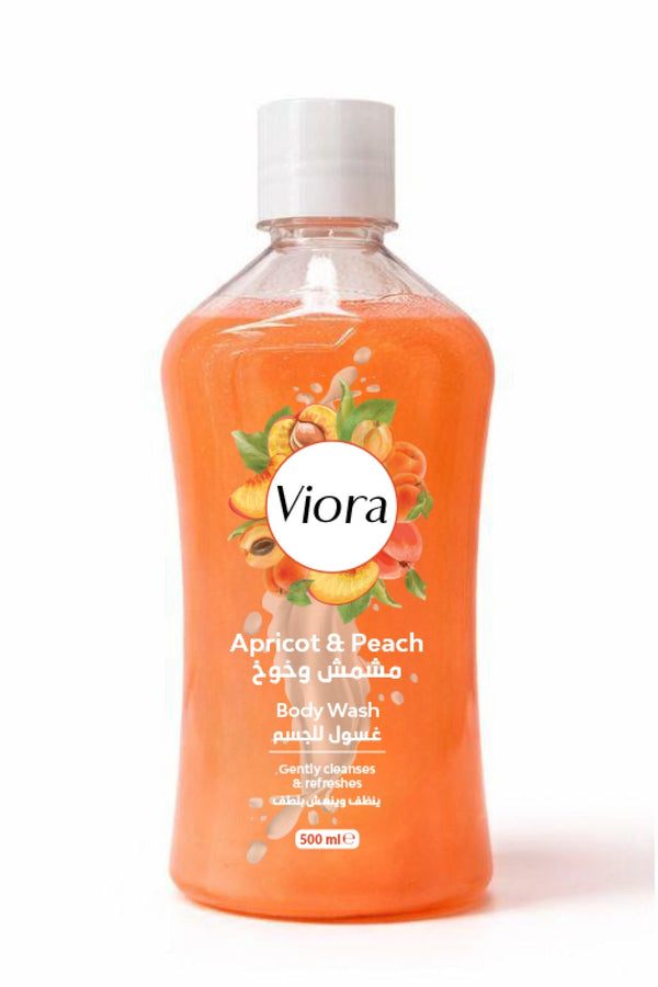 Viora Shower Gel Apricot & Peach Extract Rich Foaming Formula 500 ml