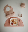 Mushie Fork & Spoon Set Blush BPA-Free Polypropylene Toddler Utensils