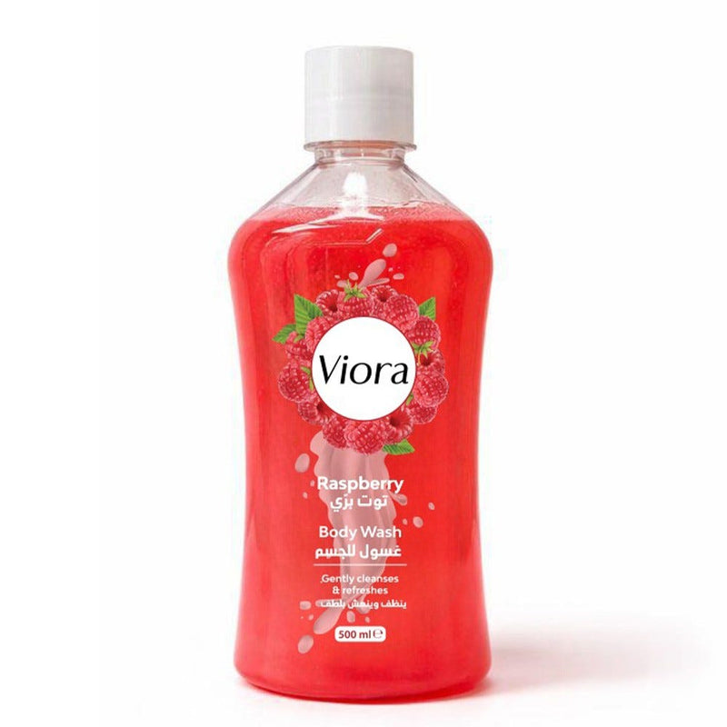Viora Shower Gel Raspberry Extract Foaming Body Cleanser 500 ml