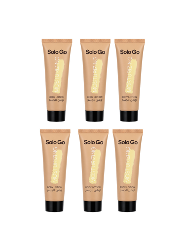 Solo Go Moisturizing Body Lotion Travel Set, Fast-Absorbing Formula, 6 x 20 ml