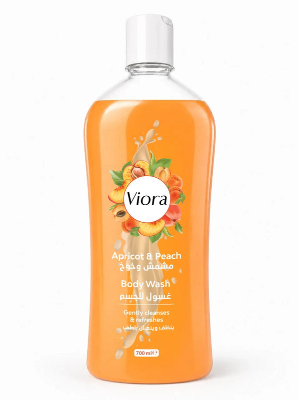 Viora Shower Gel Apricot & Peach Extract Foaming Body Cleanser 700 ml
