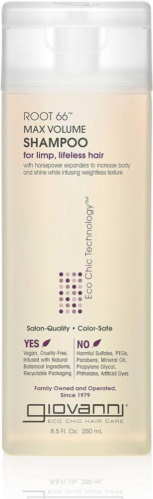 Giovanni Root 66 Max Volume Shampoo Liquid Horsetail Extract Fine Hair 250ml