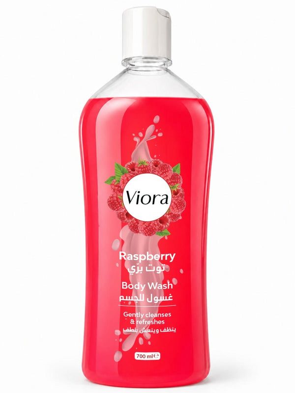Viora Shower Gel Raspberry Extract Rich Foaming Body Cleanser 700 ml