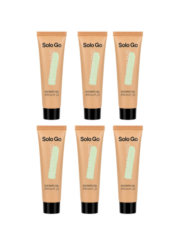 Solo Go Refreshing Shower Gel Set, Gentle Cleansing Formula, 6 x 20 ml