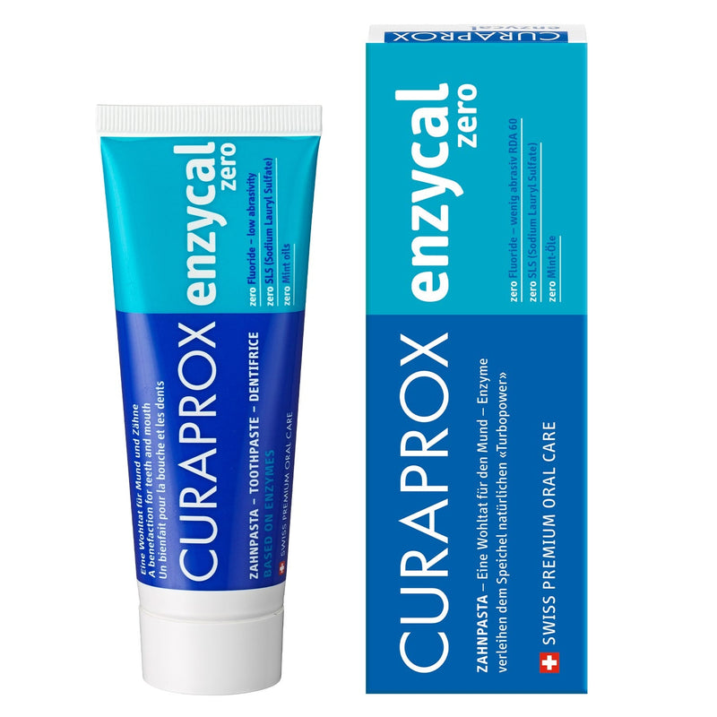 Curaprox Enzycal Zero Toothpaste Fluoride-Free Mint-Free Enzyme Formula 75ml