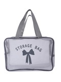 Salon System Medium Transparent Mesh Storage Bag with Shoulder Straps and Top Zipper, Assorted Colors