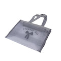 Salon System Large Transparent Mesh Storage Bag with Shoulder Straps, Bow Print, Assorted Colors