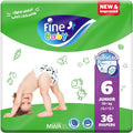 FINE BABY Size 6 Jumbo Pack Disposable Baby Diapers, 36 Pack, 15-25 kg