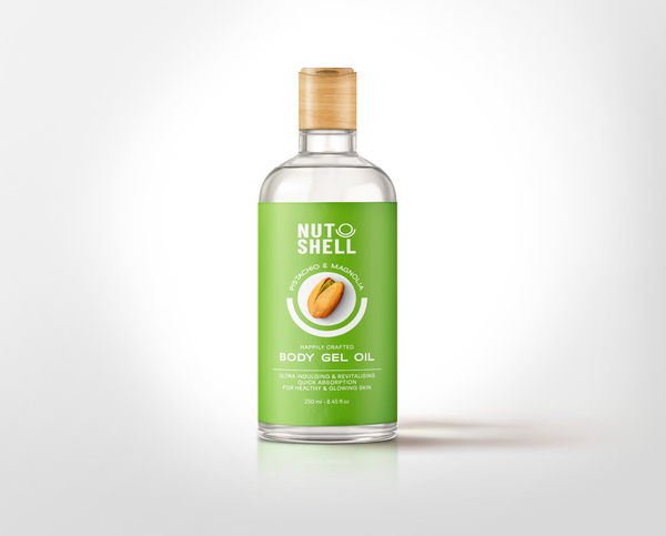 Nutshell Pistachio & Magnolia Body Gel Oil Fast-Absorbing Moisturizing Formula 250 ml