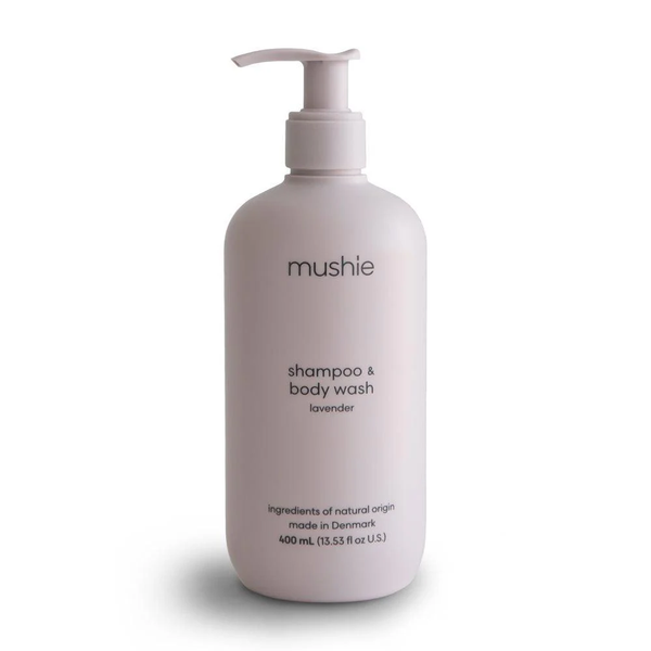 Mushie Baby Shampoo and Body Wash Lavender Gentle Formula 400 mL