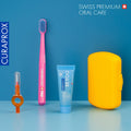 Curaprox Travel Set Yellow Travel Box Toothbrush Toothpaste Interdental Brushes