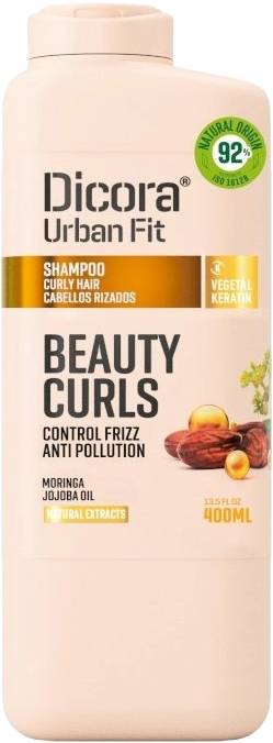 Dicora Urban Fit Beauty Curls Shampoo Jojoba Oil Vegetable Keratin 400 ml