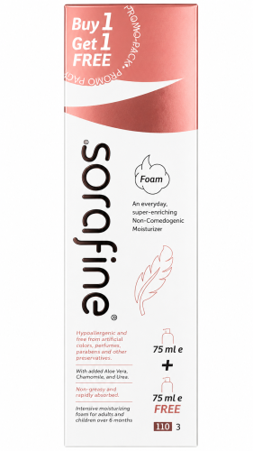Sorafine Moisturizing Foam with Aloe Vera, Chamomile and Urea