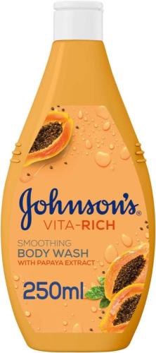 Johnson Smoothing Papaya Body Wash Natural Papaya Extract Refreshing Scent