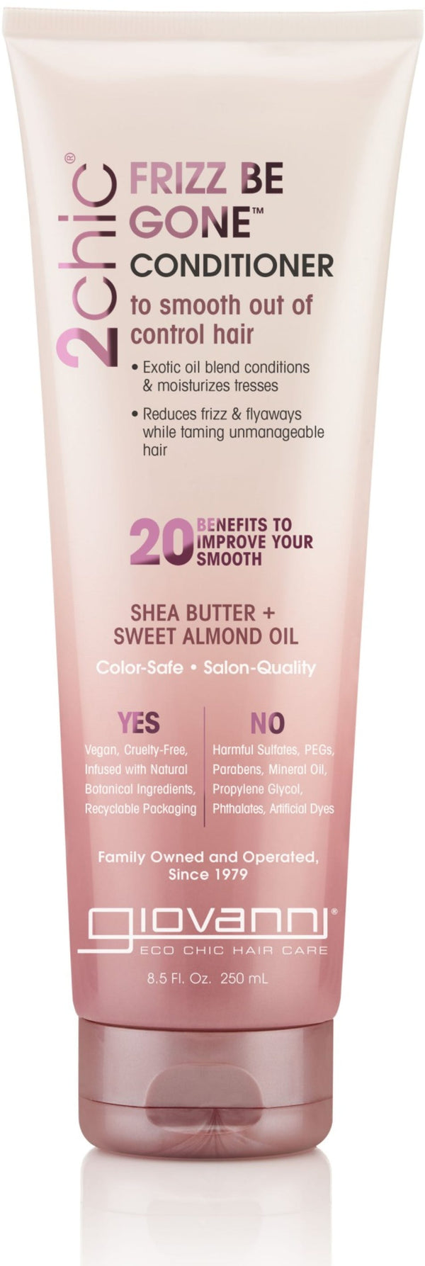 Giovanni 2chic Frizz Be Gone Conditioner Smoothing Shea Butter Sweet Almond Oil 250ml