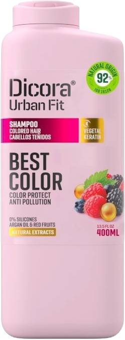 Dicora Urban Fit Best Color Shampoo Argan Oil Vegetable Keratin Red Fruits 400 ml