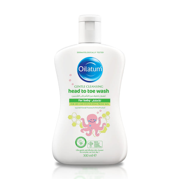 Oilatum Gentle Bath Wash 2-in-1 Baby Hair and Body Wash Soap-Free 300 ml