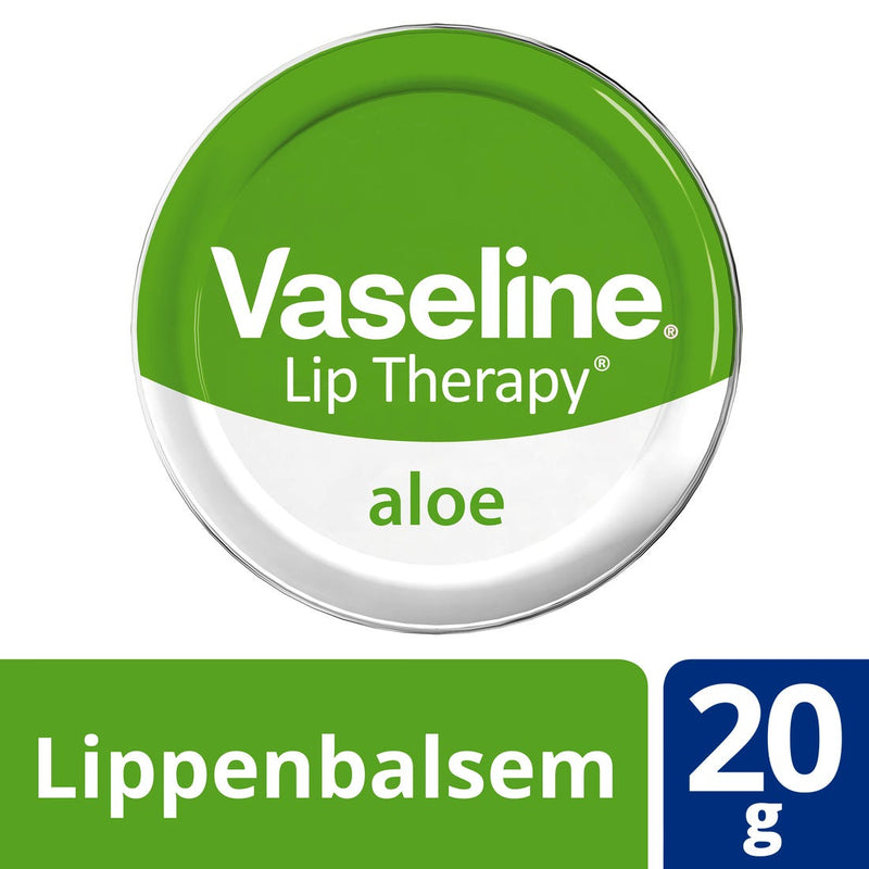 Vaseline Lip Therapy Aloe Lip Balm with Petroleum Jelly, 20 g