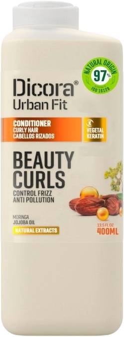 Dicora Urban Fit Beauty Curls Conditioner for Curly Hair, Jojoba Oil, Keratin, 400 ml
