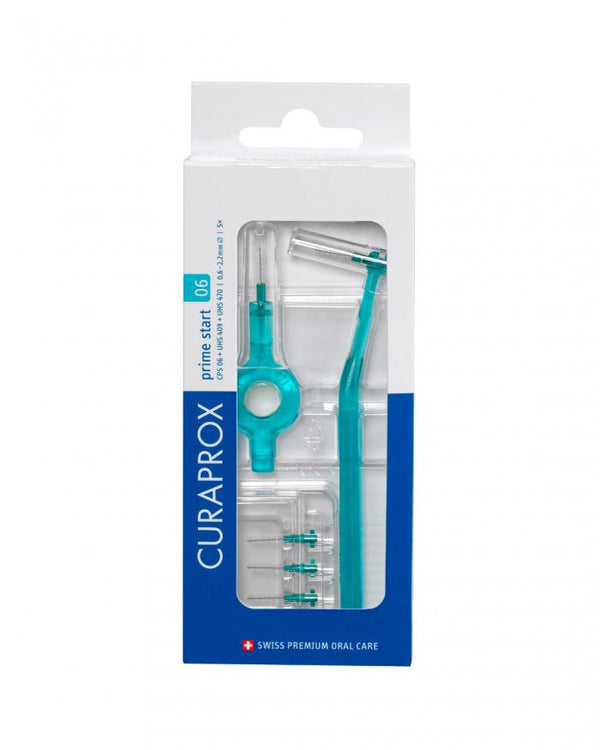 Curaprox Prime Start Interdental Brushes CPS 06, UHS 409 & 470 Turquoise, 5 Pieces