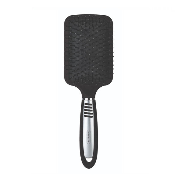 Titania Paddle Hair Brush No. 1360 Flexible Detangling Bristles for Wet or Dry Hair
