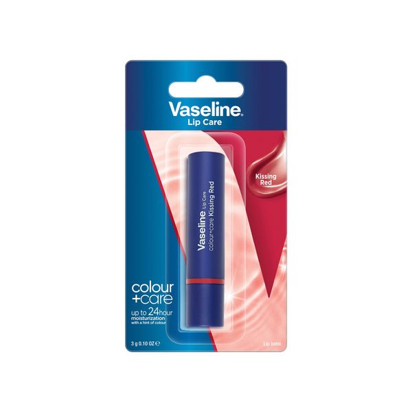 Vaseline Lip Therapy Color & Care Tinted Lip Balm Shea Butter Manuka Honey Kissing Red 3 g
