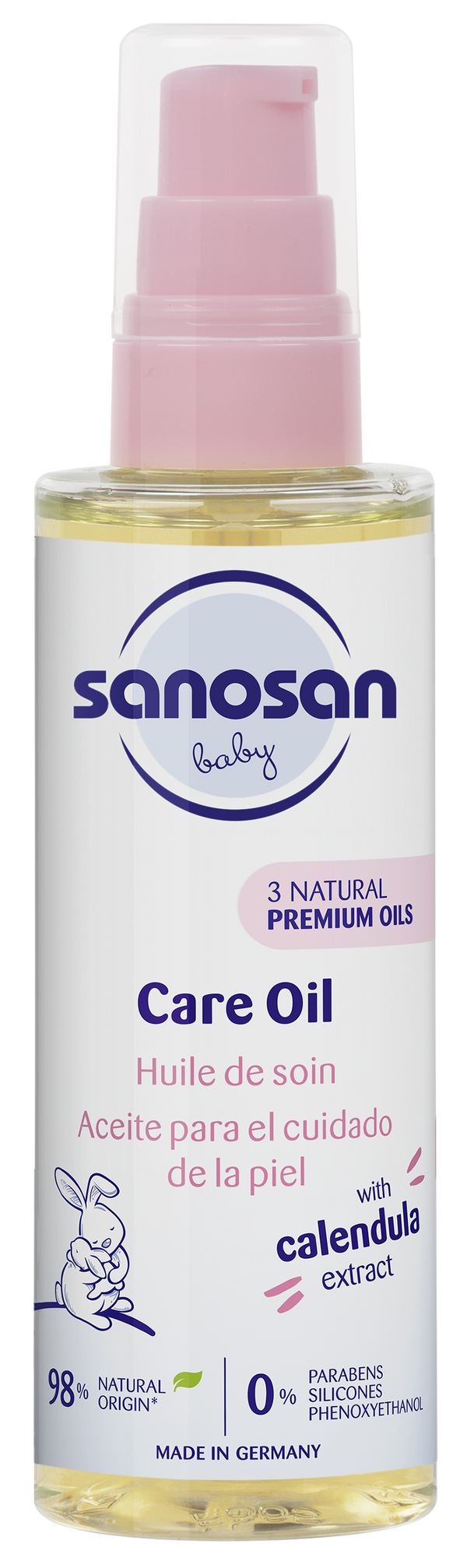 Sanosan Baby Care Oil Massage Oil Calendula and Three Natural Oils 100 ml