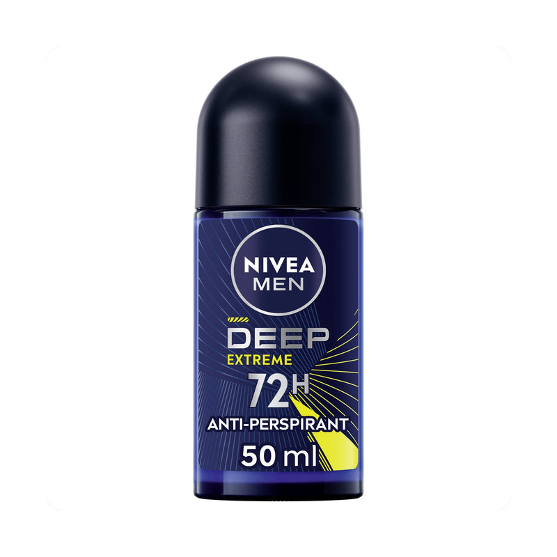 NIVEA Deep Sport Deodorant Roll-On Antiperspirant Black Carbon