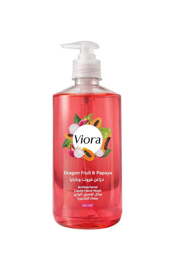 Viora Dragon Fruit & Papaya Handwash Liquid Hand Cleanser, 500 ml