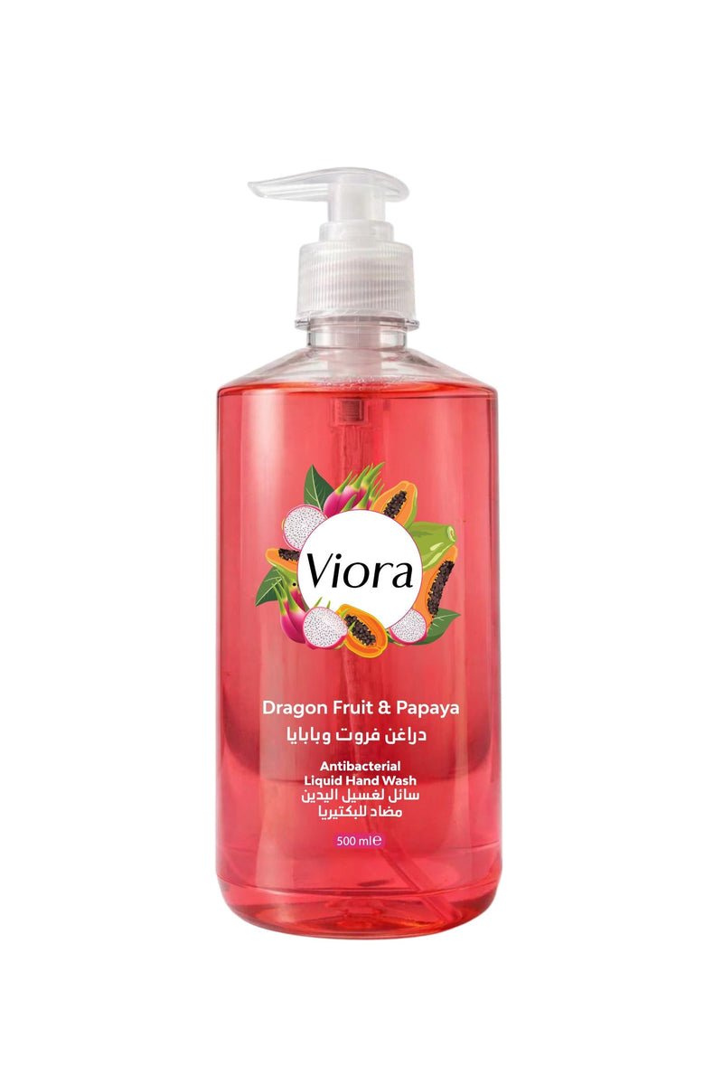 Viora Dragon Fruit & Papaya Handwash Liquid Hand Cleanser, 500 ml