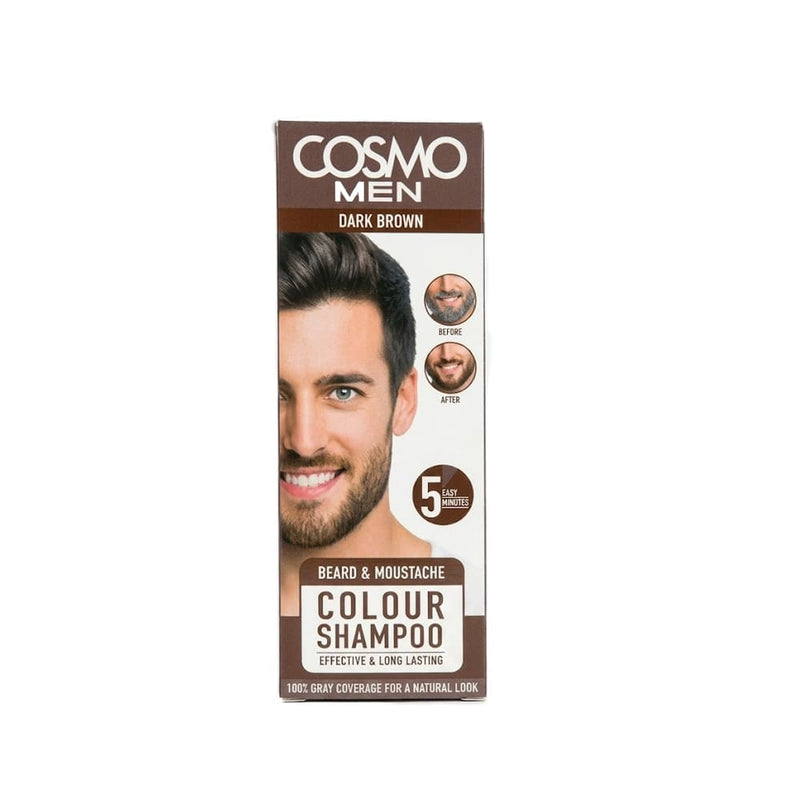 Cosmo Beard & Mustache Shampoo Color-Enhancing Formula Dark Brown 180 ml