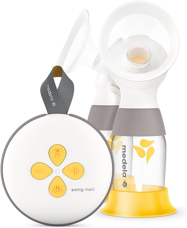 Medela Swing Maxi Double Electric Breast Pump, USB-C Rechargeable, Bluetooth, 2 x 150 ml Bottles