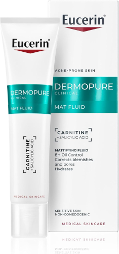 Eucerin DermoPure Clinical Mat Fluid Matte Facial Moisturizer with Carnitine and Salicylic Acid 40ml