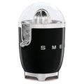 Smeg 50's Retro Style Electric Citrus Juicer Black Matt 70W Stainless Steel Reamer Cjf01blmuk