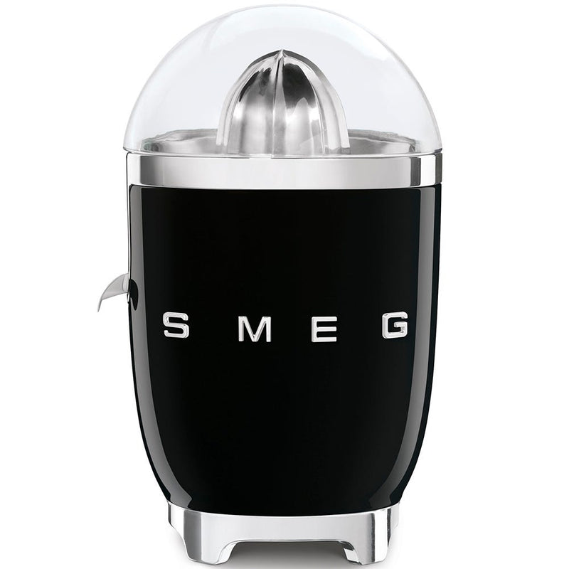 Smeg 50's Retro Style Electric Citrus Juicer Black Matt 70W Stainless Steel Reamer Cjf01blmuk
