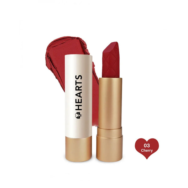 Hearts Cream Lipstick Cream Finish Rich Pigment 03 Cherry
